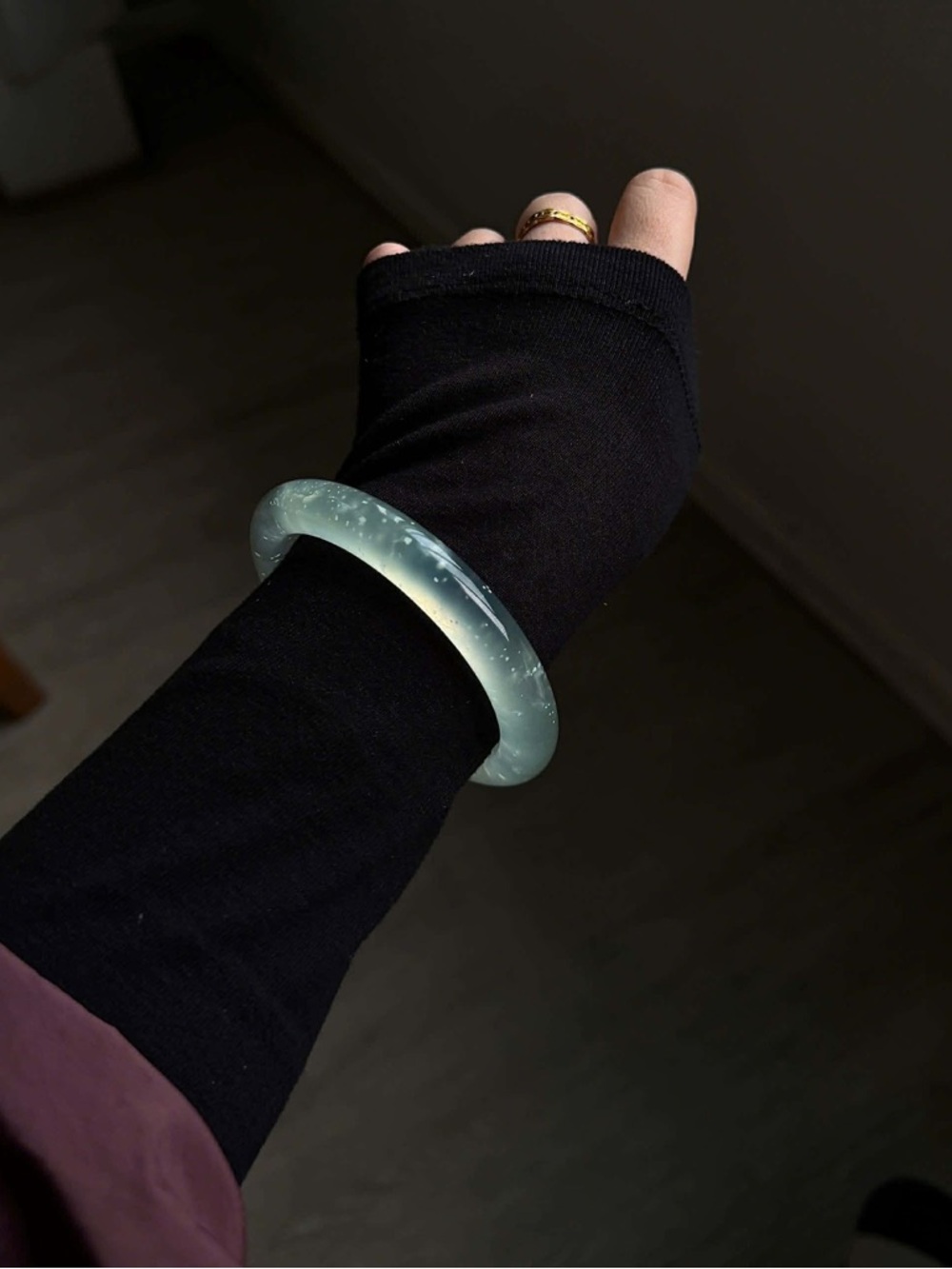 Certificate Jade Bangle Bracelet